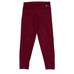 Kinema Leggings Capris Maroon Small Stretch Activewear Yoga Workout Pants